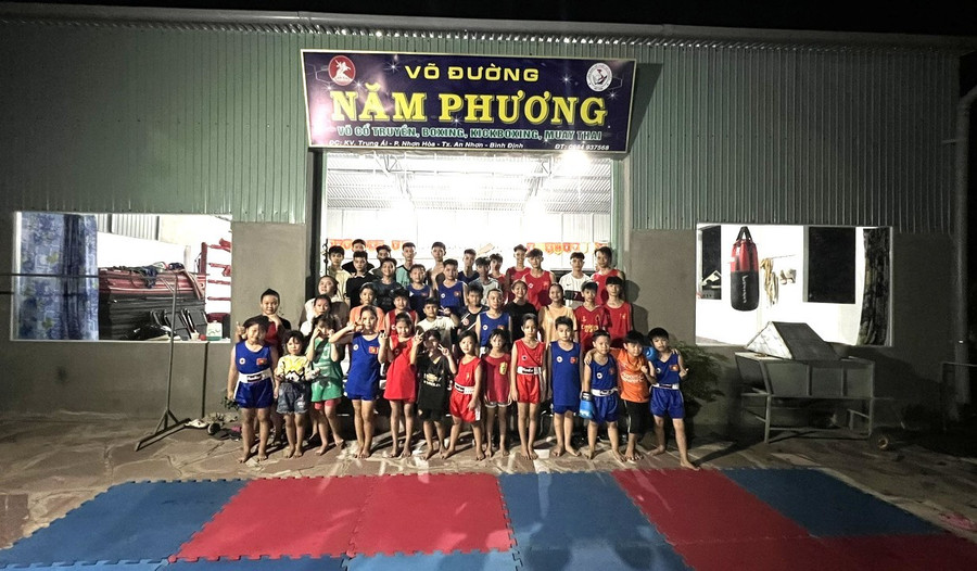 Võ đường Năm Phương tại thôn Trung Ái, phường An Nhơn Nam, tỉnh Gia Lai